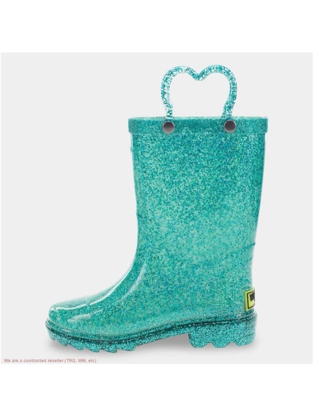Western Chief Toddler Abby Light-Up Glitter Boots Teal Green